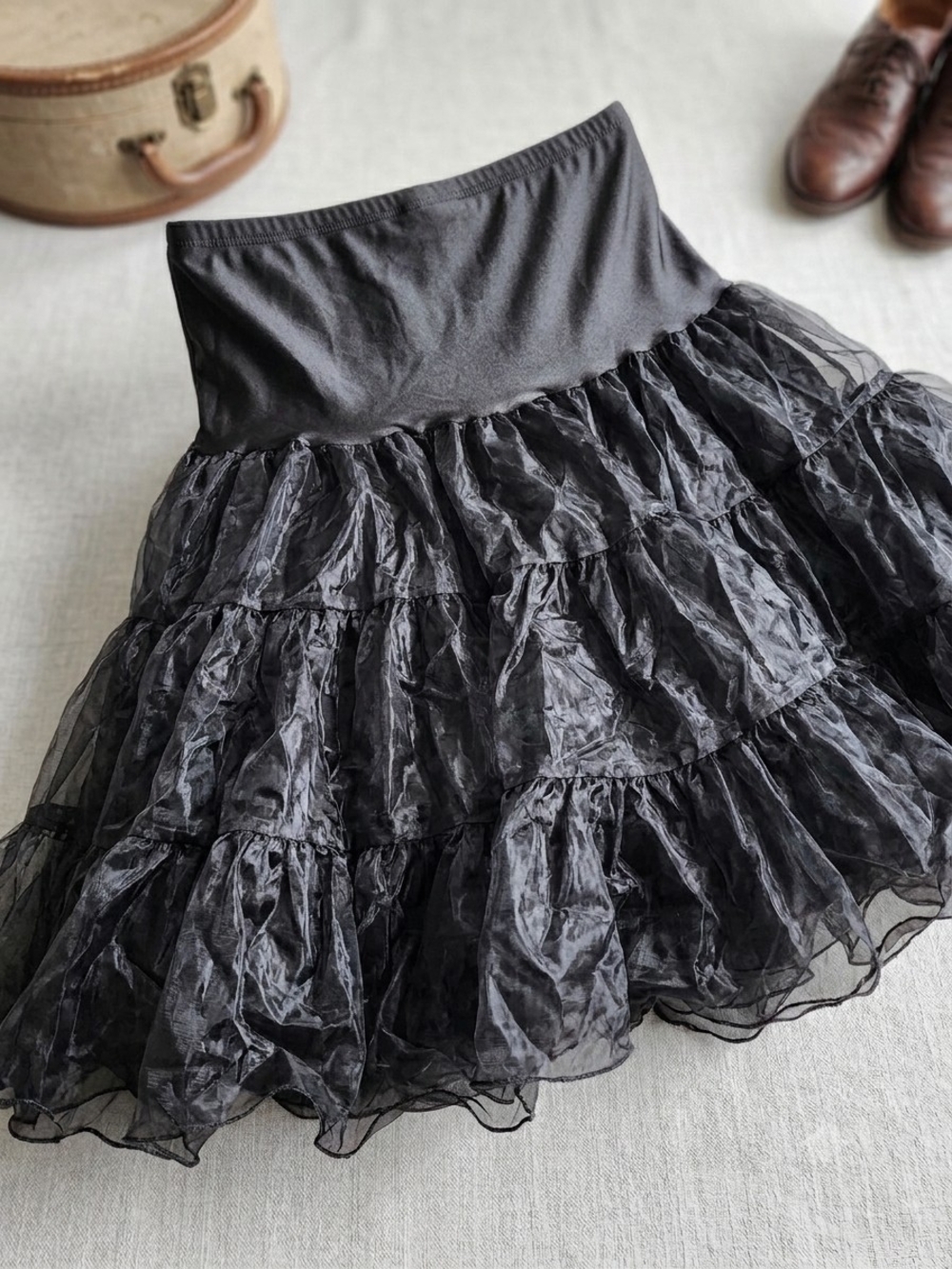 NWOT Grace Karin Black Crinoline Petticoat Tulle Underskirt Tutu - Size 1X